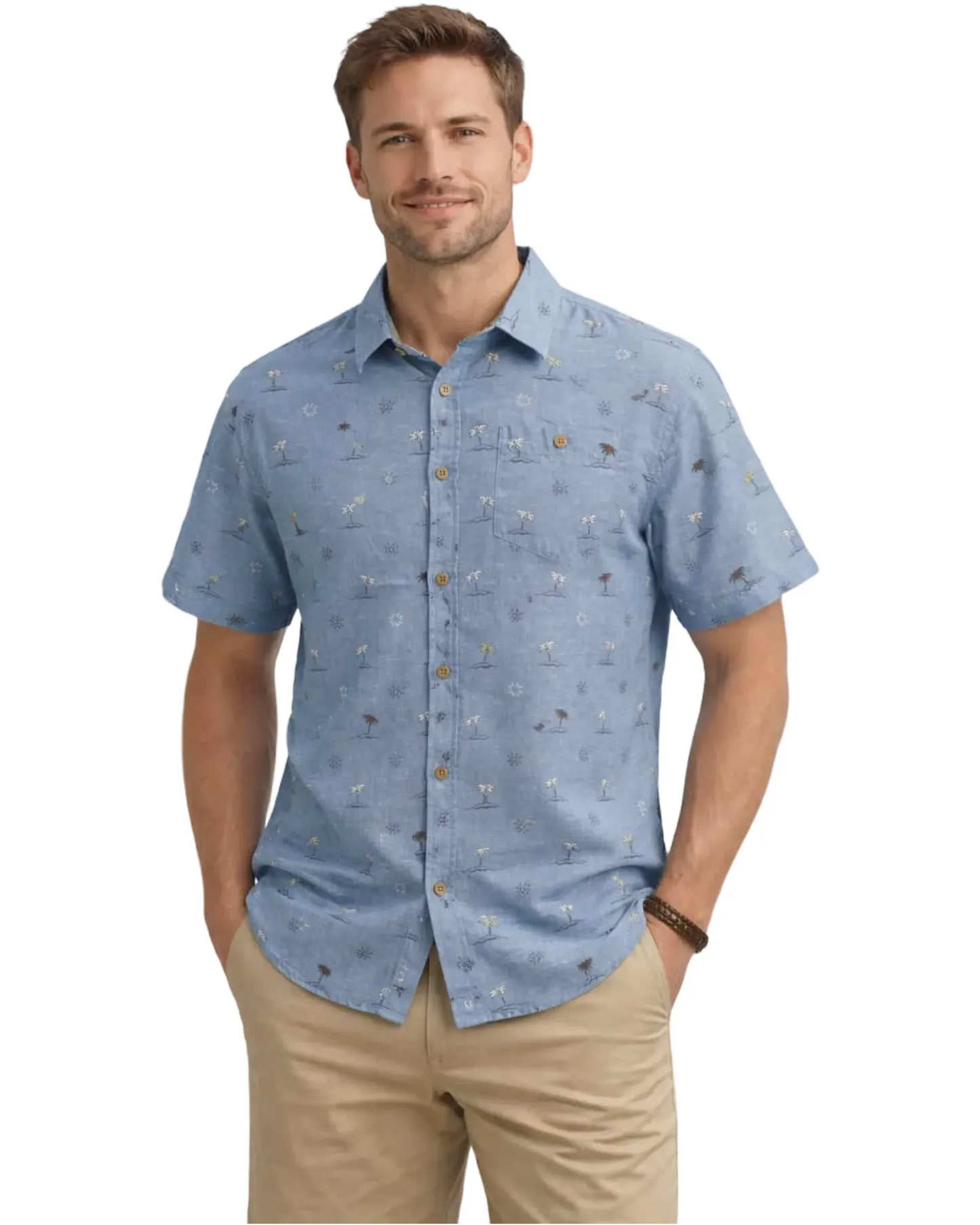 Chemise imprimé palmiers - Point Zéro