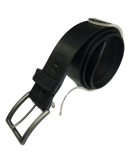 Ceinture en cuir noir - Marco