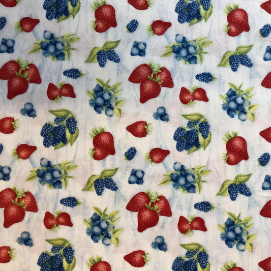 Tissu coton imprimé fruits