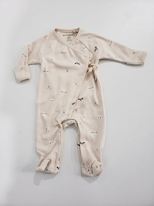 Pyjama une pièce beige avec imprimé - b'organic - Badaboom