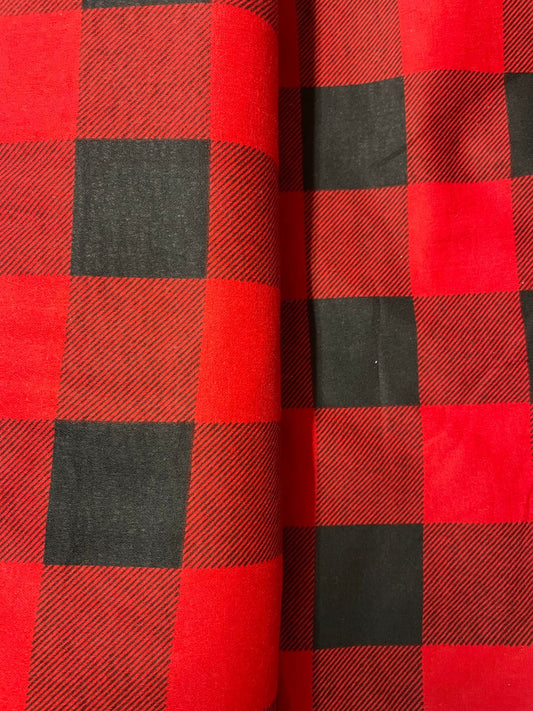 Tissu en flanelle à carreaux