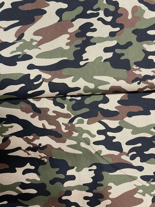 Tissu 100% coton camouflage