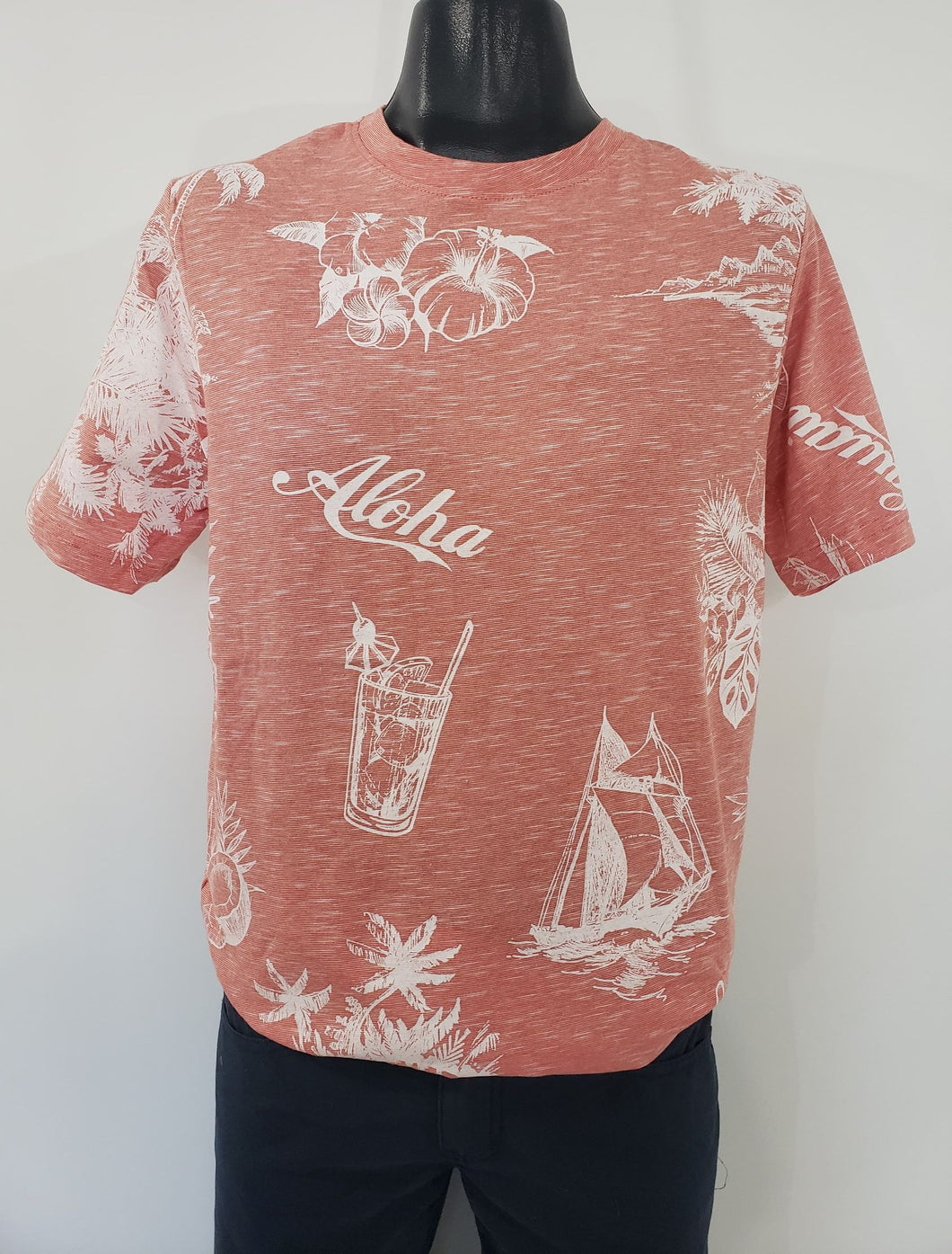 T-shirt corail avec imprimé - Point Zéro