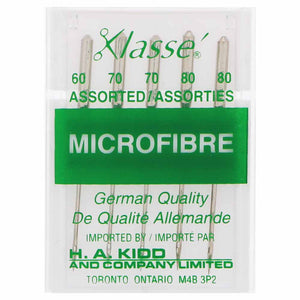 Aiguilles à microfibre KLASSE´ - Grosseurs assorties 60/8, 70/10, 80/12 - 5 unités