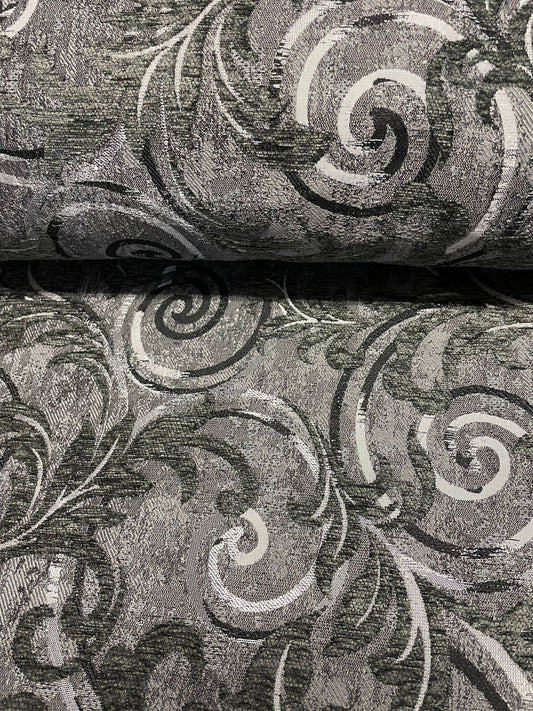 Tissu à recouvrement gris avec motifs