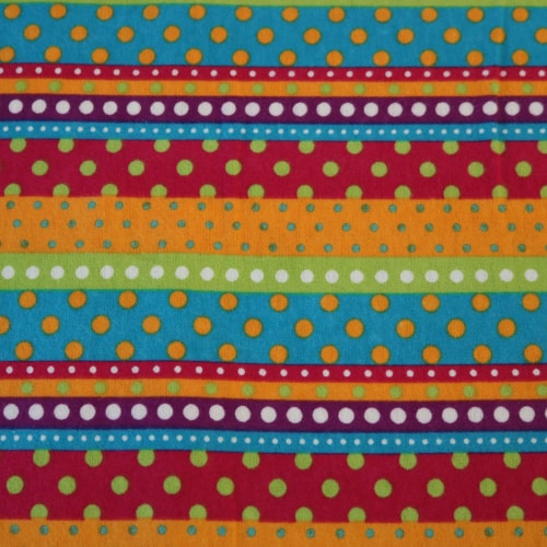 Tissu en flanelle imprimé de petit point de couleur