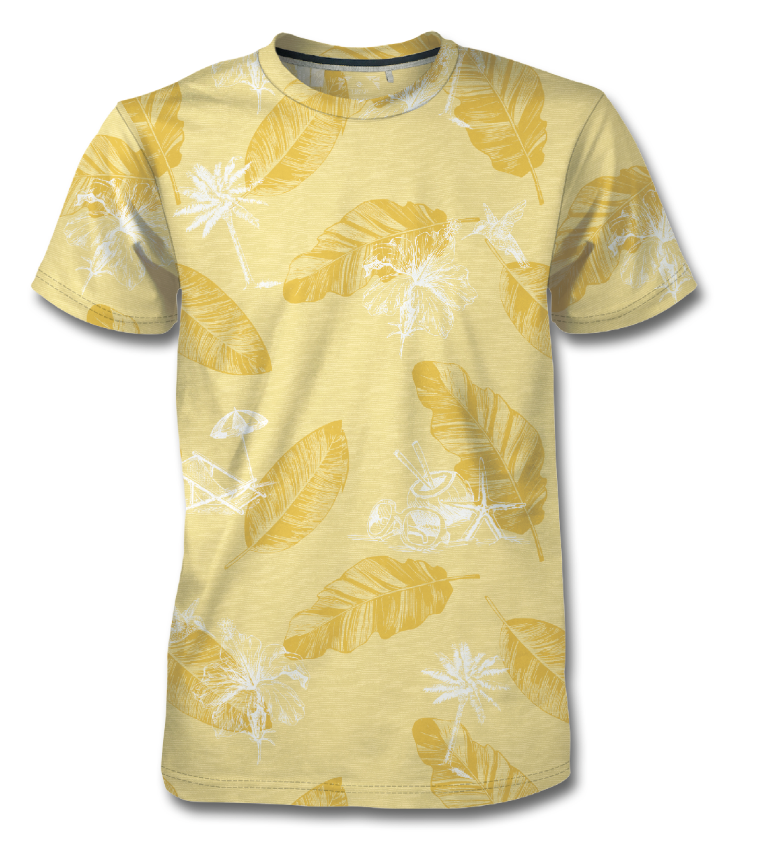 T-shirt jaune avec imprimé - Point Zéro