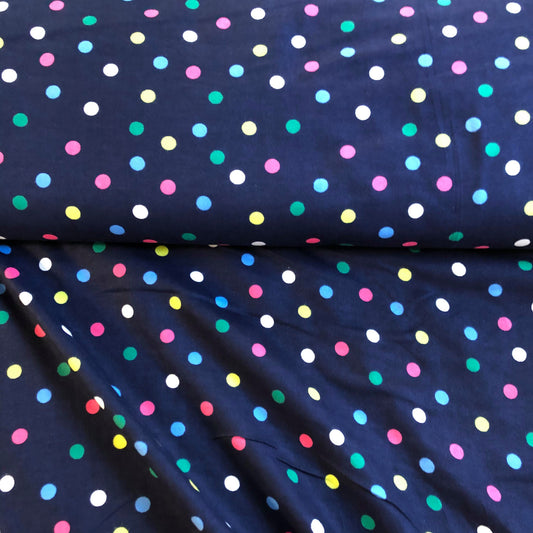 Tissu en flanelle à pois