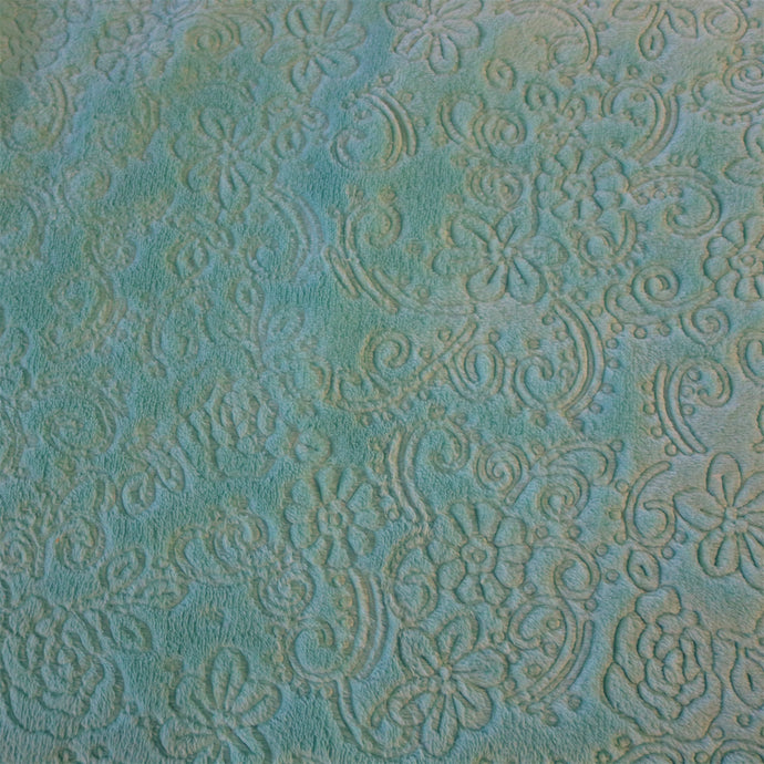 Tissu en molleton turquoise