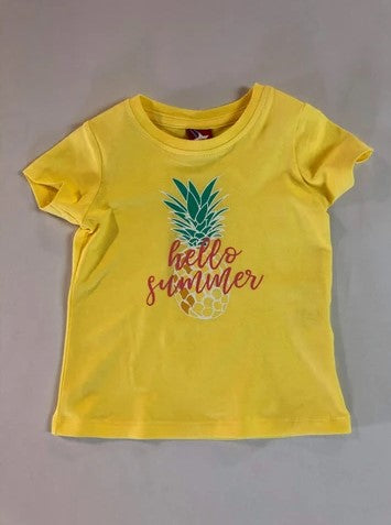T-shirt jaune imprimé "Hello Summer" - DIDI