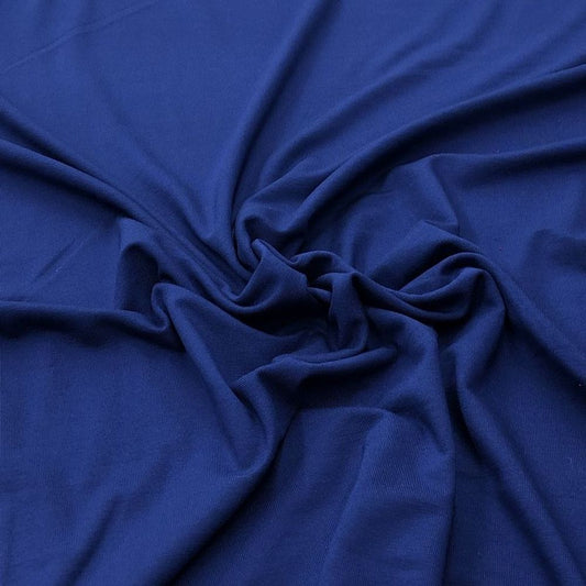 Tissu à vêtement poly-coton bleu