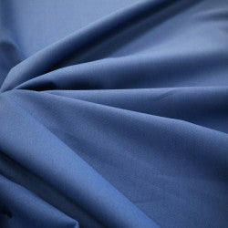 Tissu poly-coton bleu
